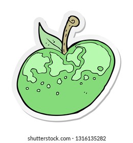 pegatina de una manzana de dibujos animados