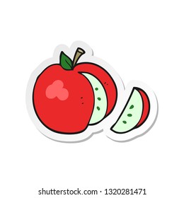 sticker of a cartoon apple