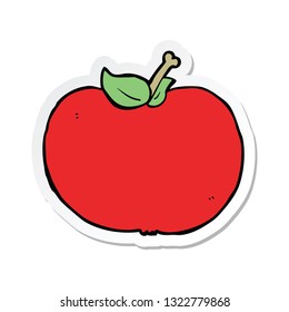 sticker of a cartoon apple