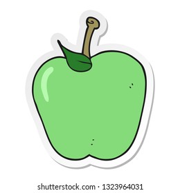 sticker of a cartoon apple