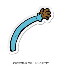 pegatina de un brazo de dibujos animados