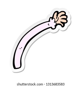 sticker of a cartoon arm
