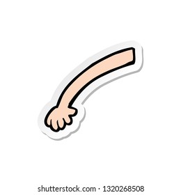 sticker of a cartoon arm