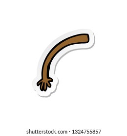 sticker of a cartoon arm