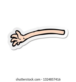 sticker of a cartoon arm