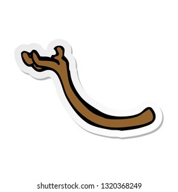 sticker of a cartoon  arm holding up