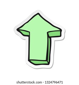 sticker of a cartoon arrow