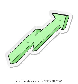 sticker of a cartoon arrow up trend