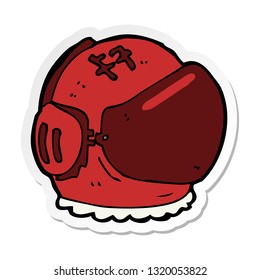 sticker of a cartoon astronaut helmet
