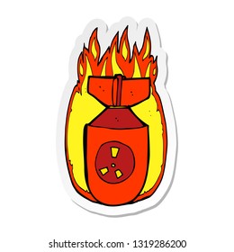 pegatina de una bomba atómica