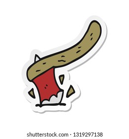 sticker of a cartoon axe