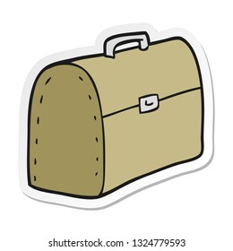 pegatina de una bolsa de dibujos animados
