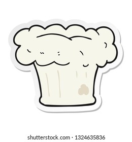 sticker of a cartoon bakers hat