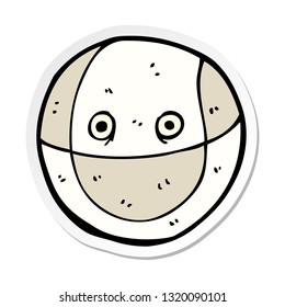 pegatina de una bola de dibujos animados