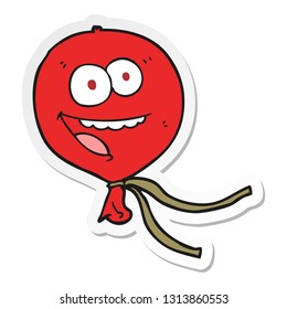 pegatina de un globo de dibujos animados