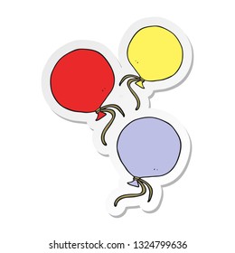 sticker of a cartoon balloons