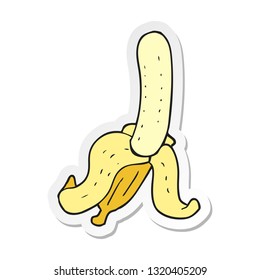 sticker of a cartoon banana