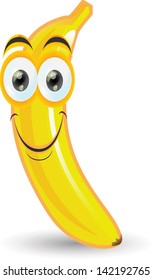 Sticker of cartoon banana