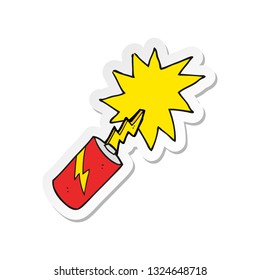 sticker of a cartoon battery