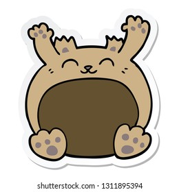 sticker of a cartoon bear