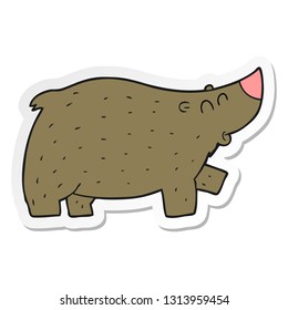 sticker of a cartoon bear