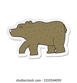 sticker of a cartoon bear
