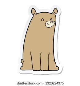 pegatina de un oso de dibujos animados