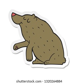 sticker of a cartoon bear