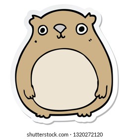 sticker of a cartoon bear