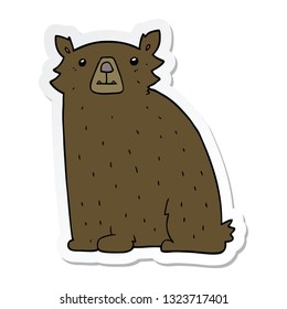 sticker of a cartoon bear