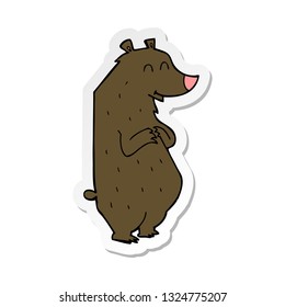sticker of a cartoon bear