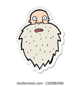 sticker of a cartoon bearded man