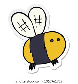 sticker of a cartoon bee