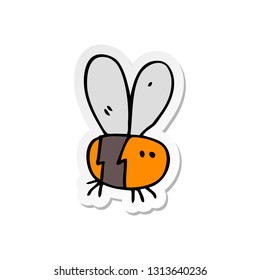 sticker of a cartoon bee