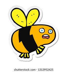 pegatina de una abeja de dibujos animados