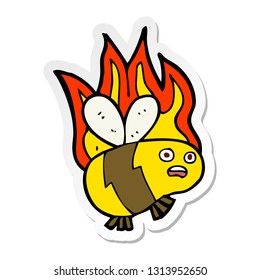 sticker of a cartoon bee