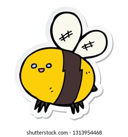 sticker of a cartoon bee