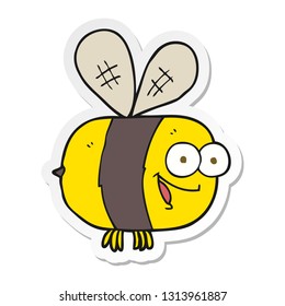sticker of a cartoon bee