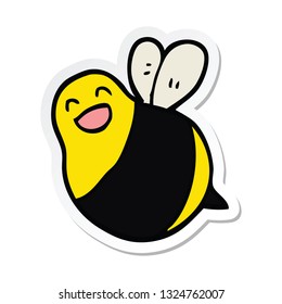 sticker of a cartoon bee