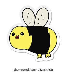 sticker of a cartoon bee