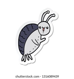 sticker of a cartoon beetle