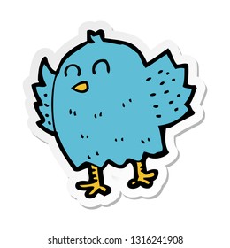 sticker of a cartoon bird