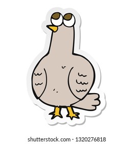 sticker of a cartoon bird