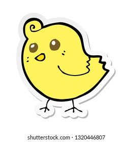 sticker of a cartoon bird