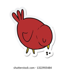 sticker of a Cartoon Bird