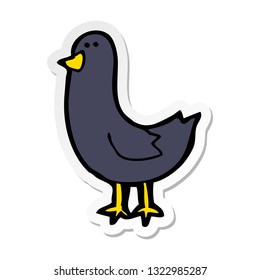 sticker of a cartoon bird