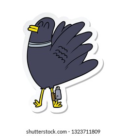 sticker of a cartoon bird