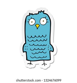 pegatina de un pájaro caricaturista