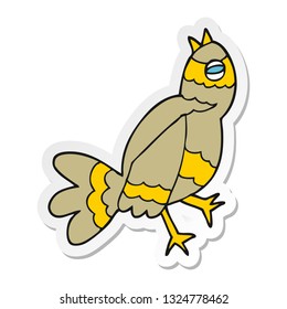 Aufkleber eines Cartoon-Vogels