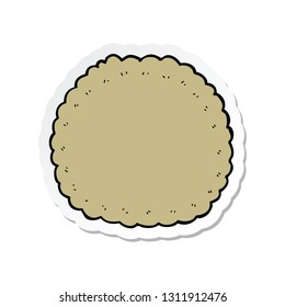 pegatina de una galleta de dibujos animados